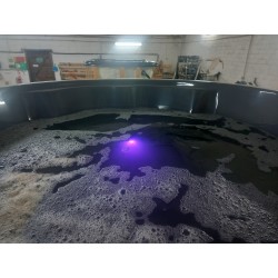 Hot tub with integrated stove - ready for transport