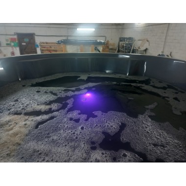 Hot tub with integrated stove - ready for transport