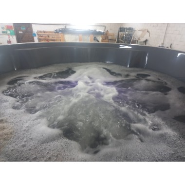 Hot tub with integrated stove - ready for transport